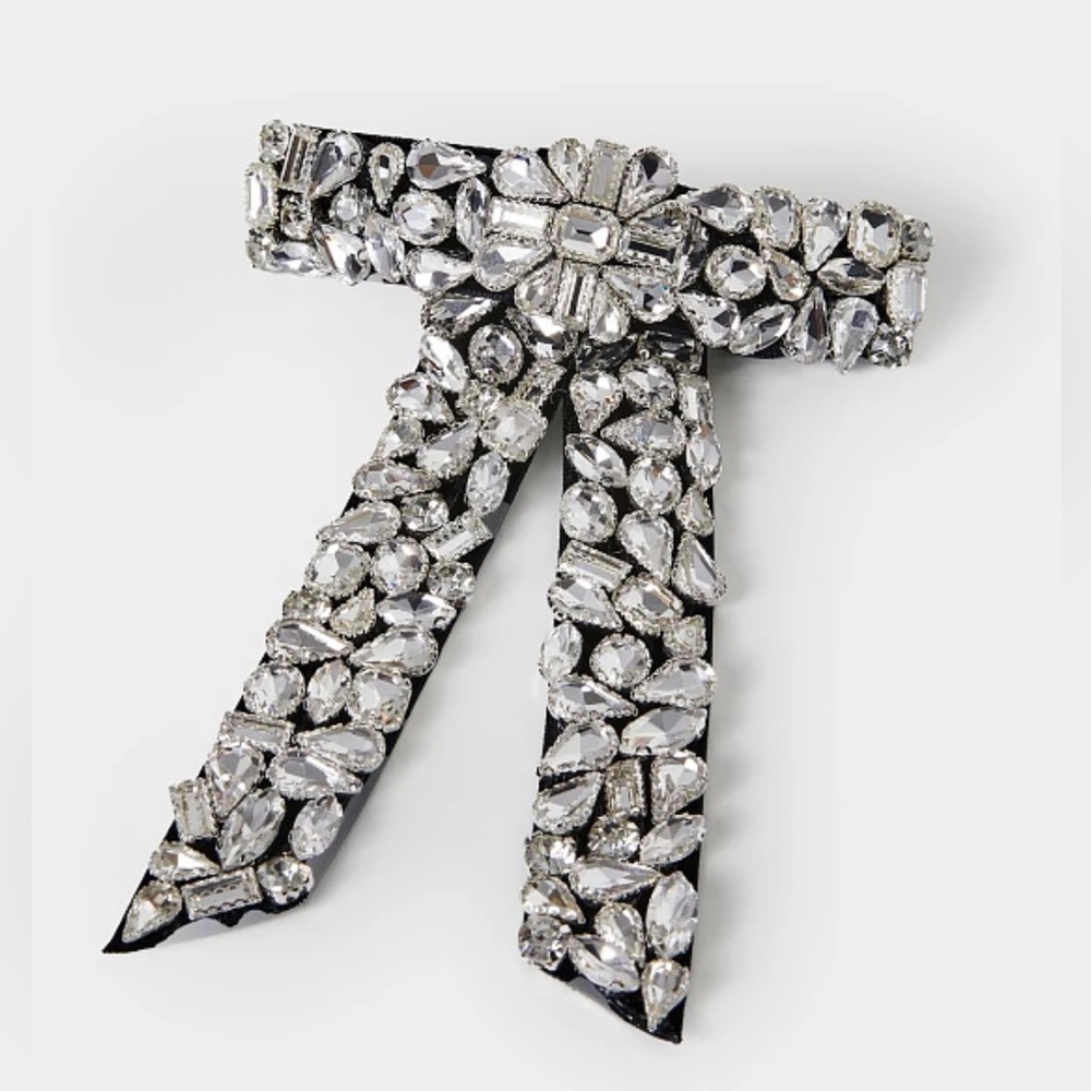 NWT ⚜️💎⚜️ PIPER.K BARRETT BOW RHINESTONES NEW HAIR ACCESSORIES
